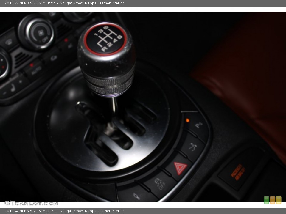 Nougat Brown Nappa Leather Interior Transmission for the 2011 Audi R8 5.2 FSI quattro #83310216