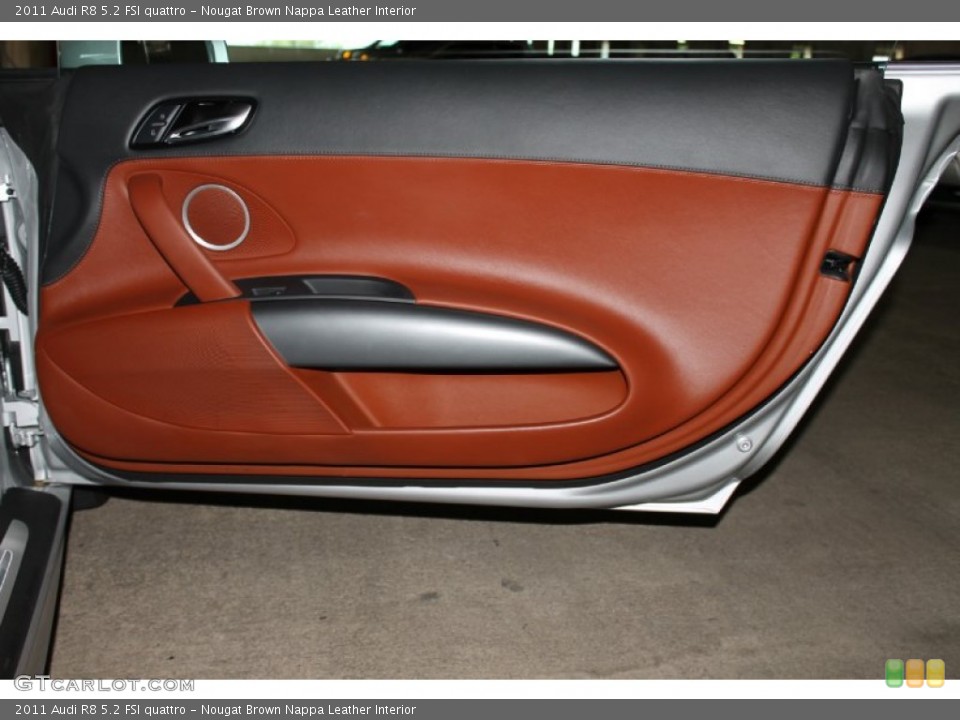 Nougat Brown Nappa Leather Interior Door Panel for the 2011 Audi R8 5.2 FSI quattro #83310272