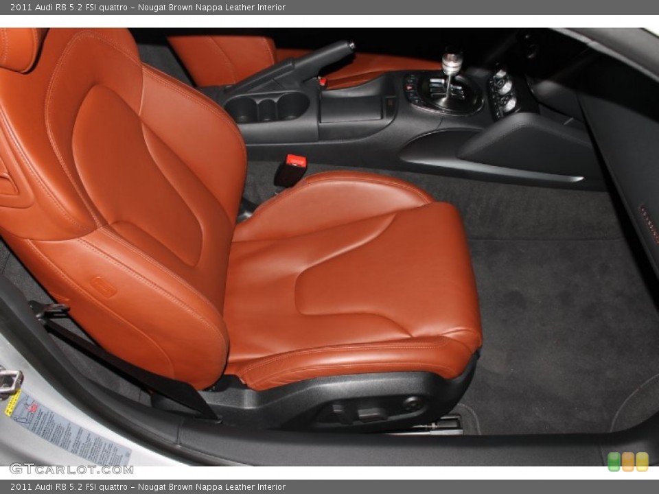 Nougat Brown Nappa Leather Interior Front Seat for the 2011 Audi R8 5.2 FSI quattro #83310282
