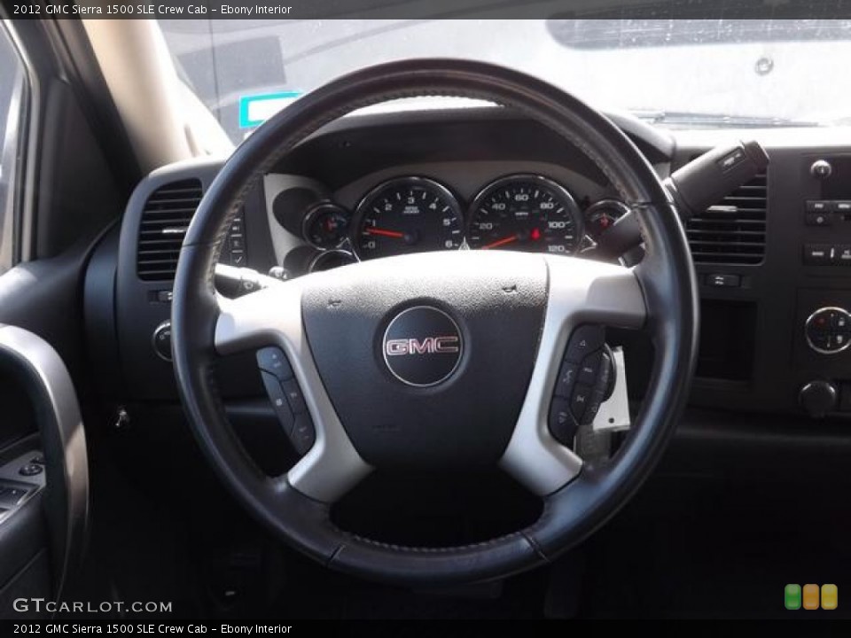 Ebony Interior Steering Wheel for the 2012 GMC Sierra 1500 SLE Crew Cab #83314440