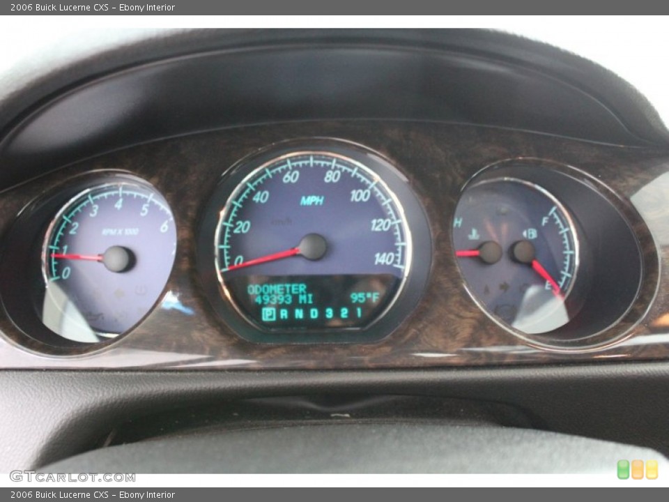 Ebony Interior Gauges for the 2006 Buick Lucerne CXS #83315688