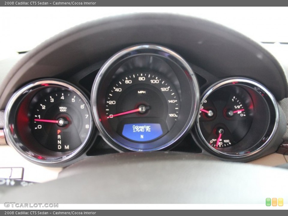 Cashmere/Cocoa Interior Gauges for the 2008 Cadillac CTS Sedan #83315790