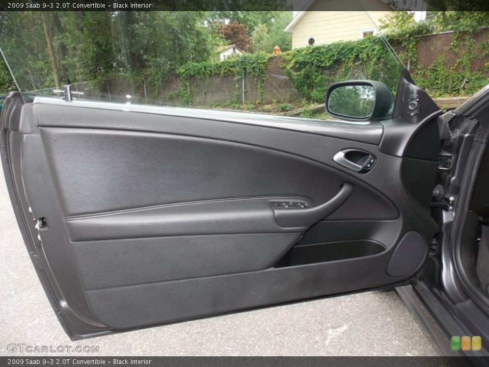 Black Interior Door Panel for the 2009 Saab 9-3 2.0T Convertible #83318850