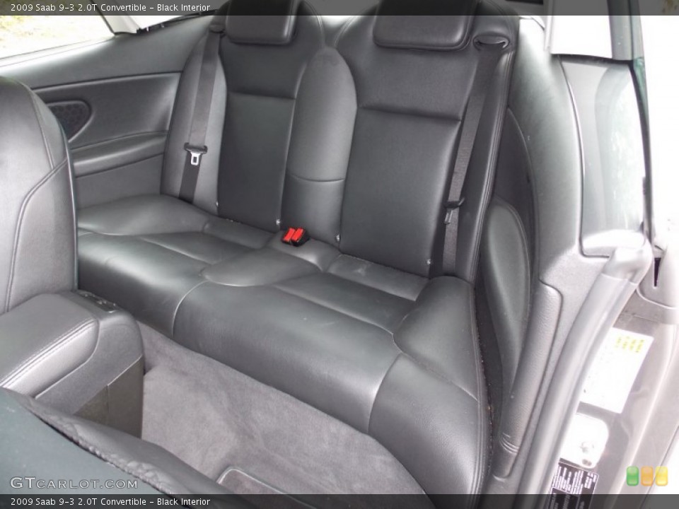 Black Interior Rear Seat for the 2009 Saab 9-3 2.0T Convertible #83318950