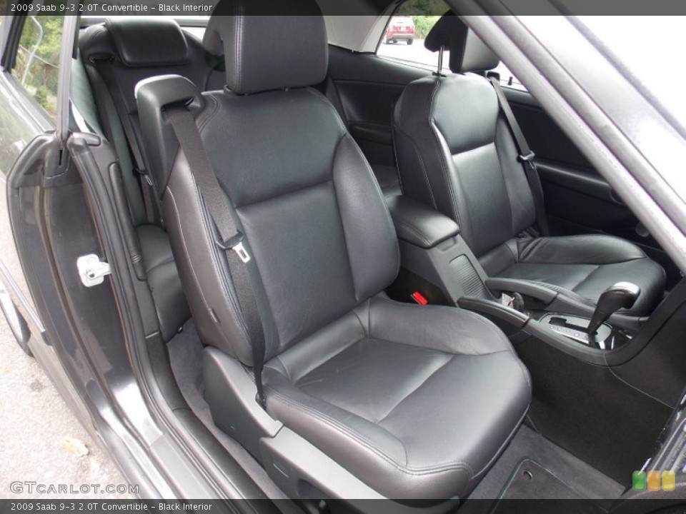 Black Interior Front Seat for the 2009 Saab 9-3 2.0T Convertible #83318991