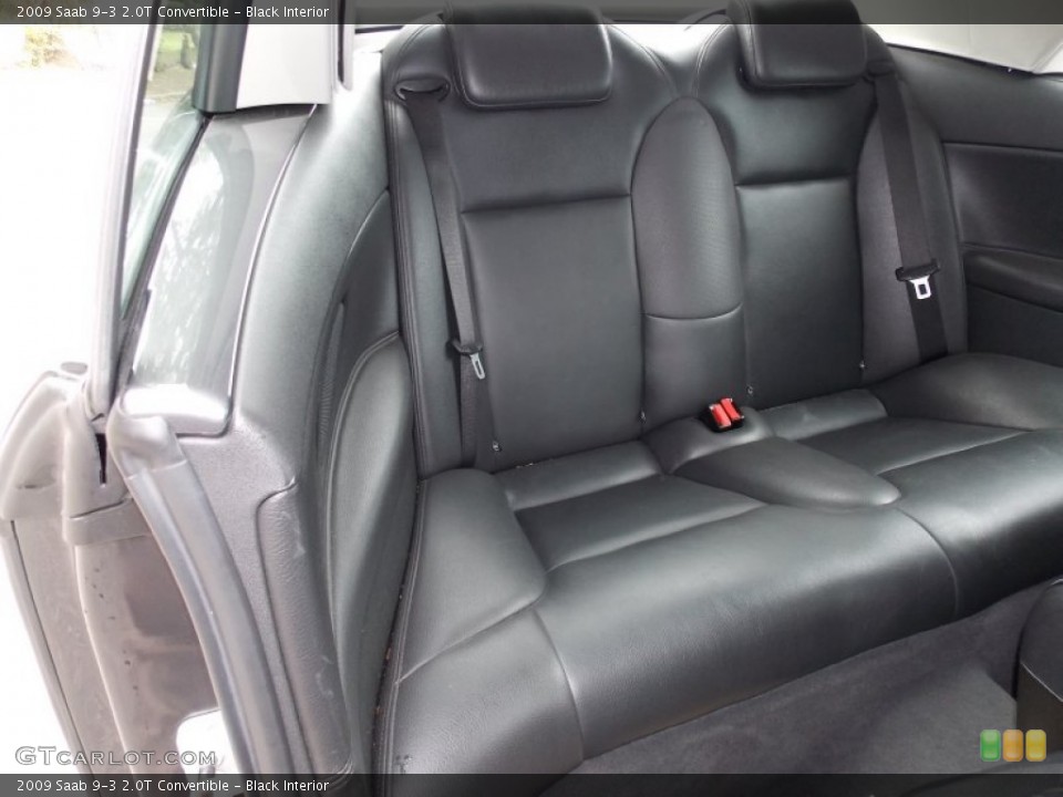 Black Interior Rear Seat for the 2009 Saab 9-3 2.0T Convertible #83319055
