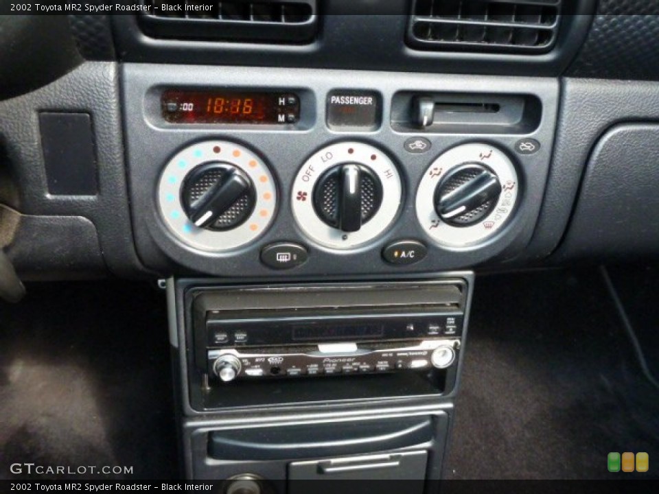 Black Interior Controls for the 2002 Toyota MR2 Spyder Roadster #83322044