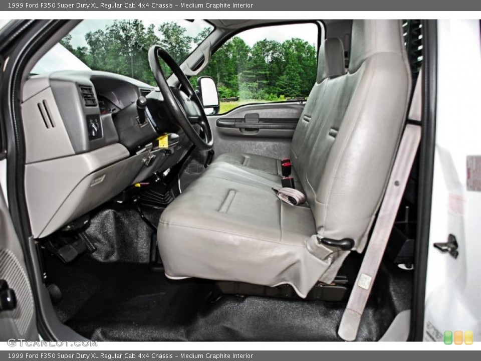 Medium Graphite Interior Front Seat for the 1999 Ford F350 Super Duty XL Regular Cab 4x4 Chassis #83324972