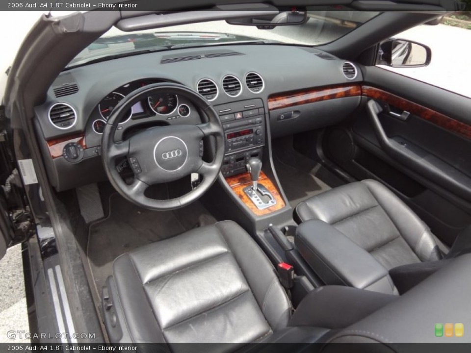 Ebony Interior Prime Interior for the 2006 Audi A4 1.8T Cabriolet #83332282