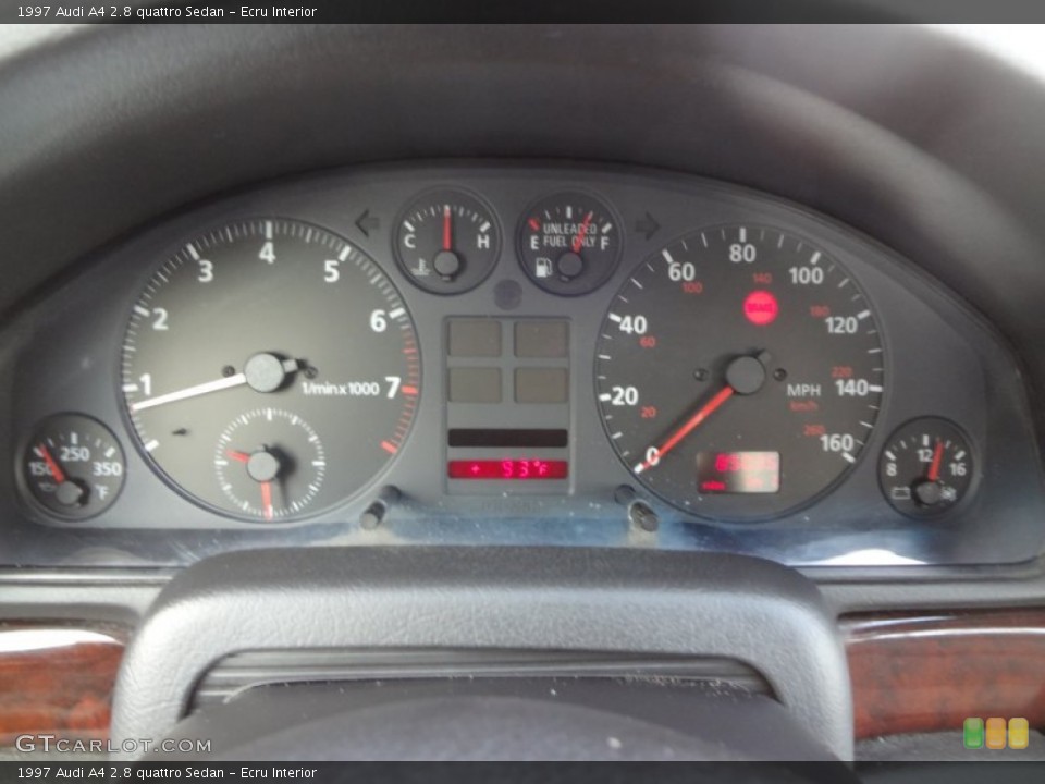 Ecru Interior Gauges for the 1997 Audi A4 2.8 quattro Sedan #83332883