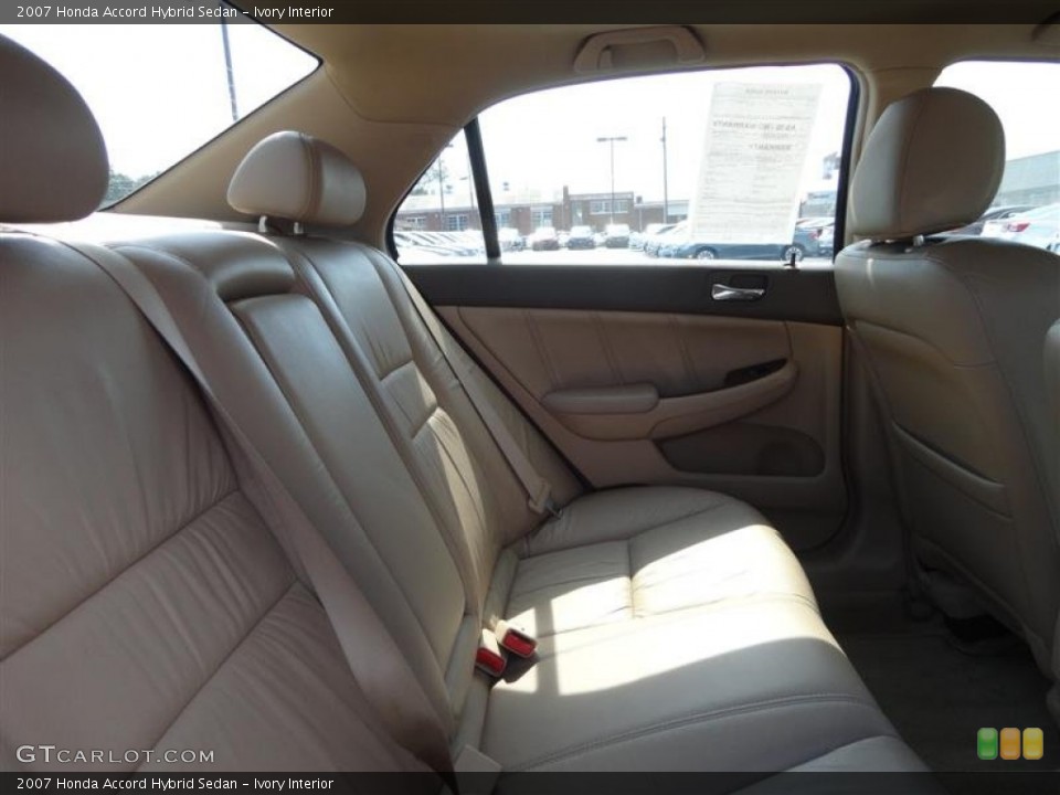 Ivory Interior Rear Seat for the 2007 Honda Accord Hybrid Sedan #83335127