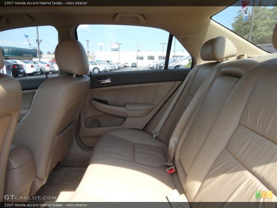 Ivory Interior Rear Seat for the 2007 Honda Accord Hybrid Sedan #83335157