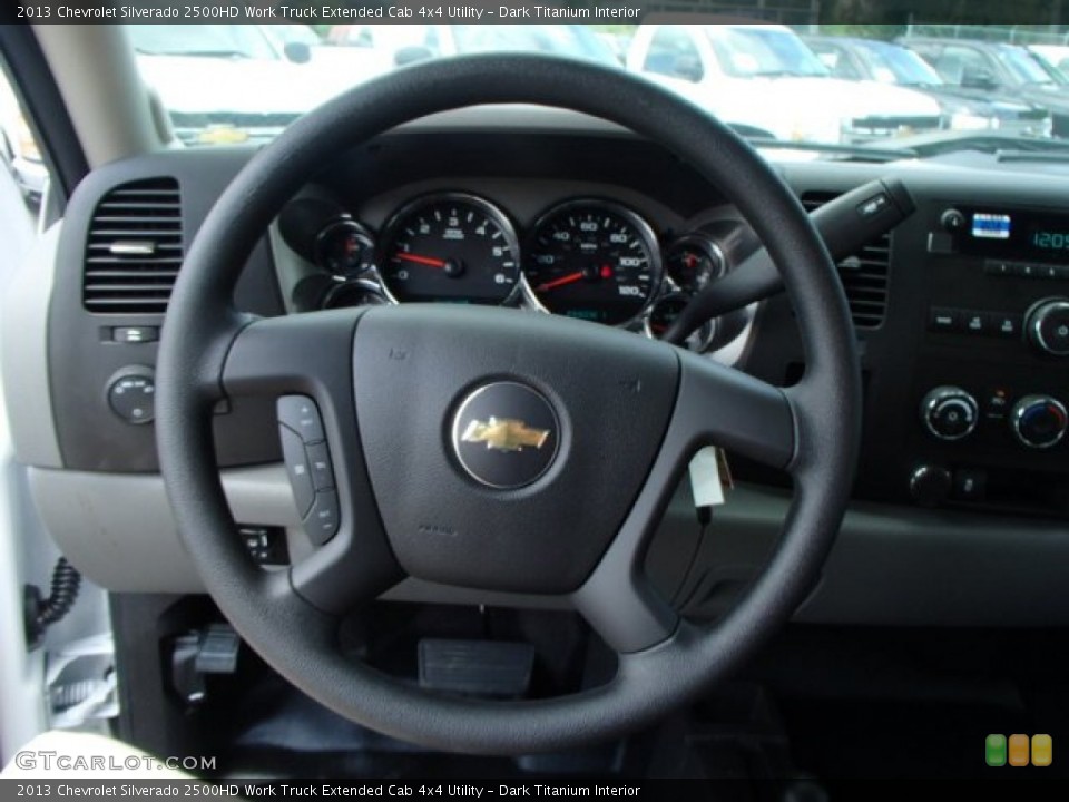 Dark Titanium Interior Steering Wheel for the 2013 Chevrolet Silverado 2500HD Work Truck Extended Cab 4x4 Utility #83337658