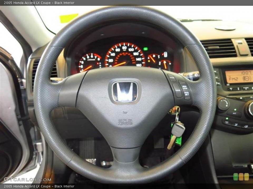 Black Interior Steering Wheel for the 2005 Honda Accord LX Coupe #83342365