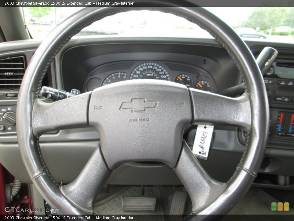 Medium Gray Interior Steering Wheel for the 2003 Chevrolet Silverado 1500 LS Extended Cab #83344276