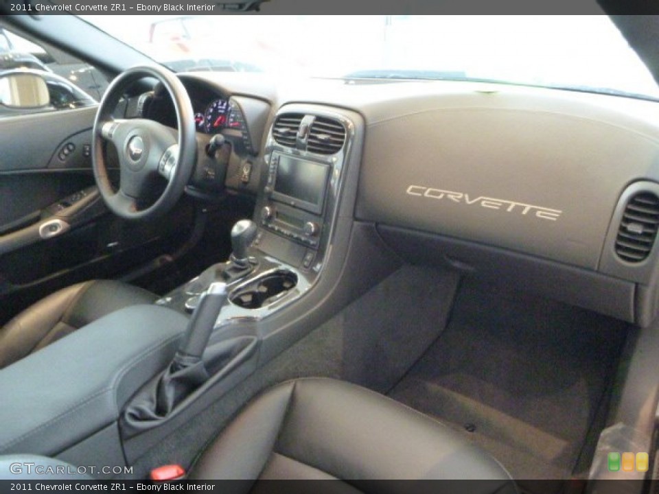 Ebony Black Interior Dashboard for the 2011 Chevrolet Corvette ZR1 #83346001