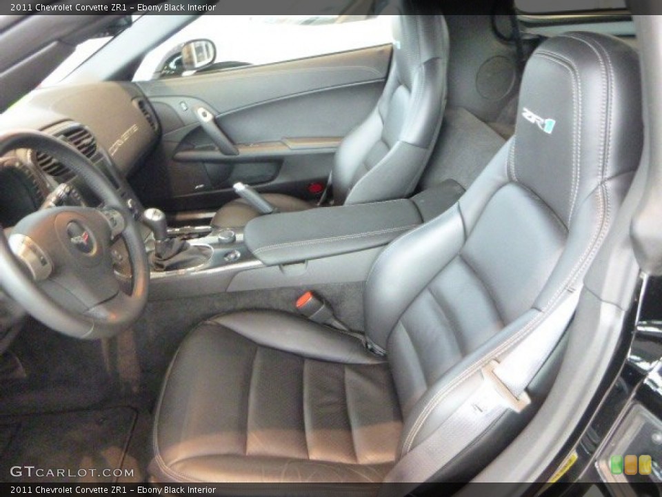 Ebony Black Interior Front Seat for the 2011 Chevrolet Corvette ZR1 #83346038