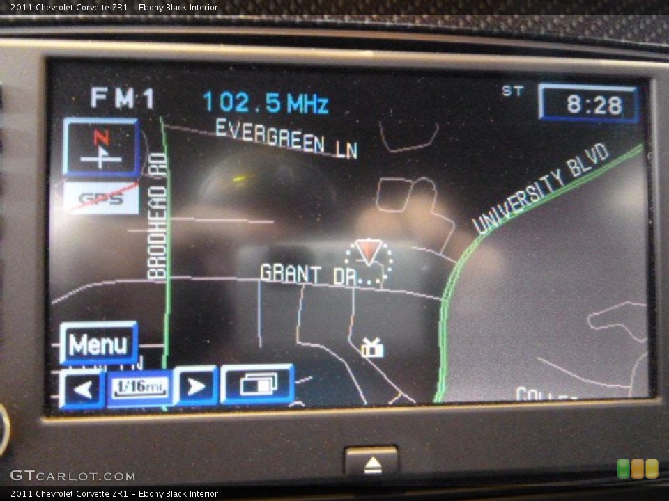 Ebony Black Interior Navigation for the 2011 Chevrolet Corvette ZR1 #83346174
