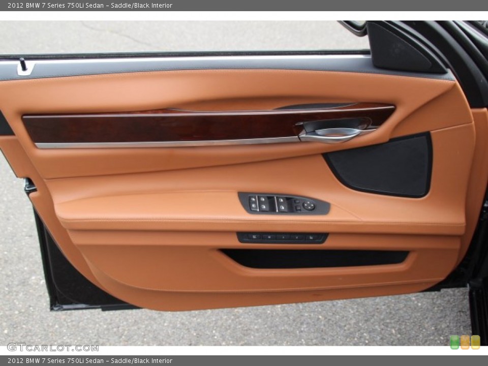 Saddle/Black Interior Door Panel for the 2012 BMW 7 Series 750Li Sedan #83351096