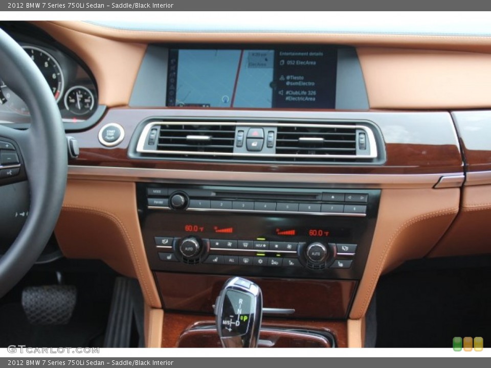 Saddle/Black Interior Controls for the 2012 BMW 7 Series 750Li Sedan #83351200
