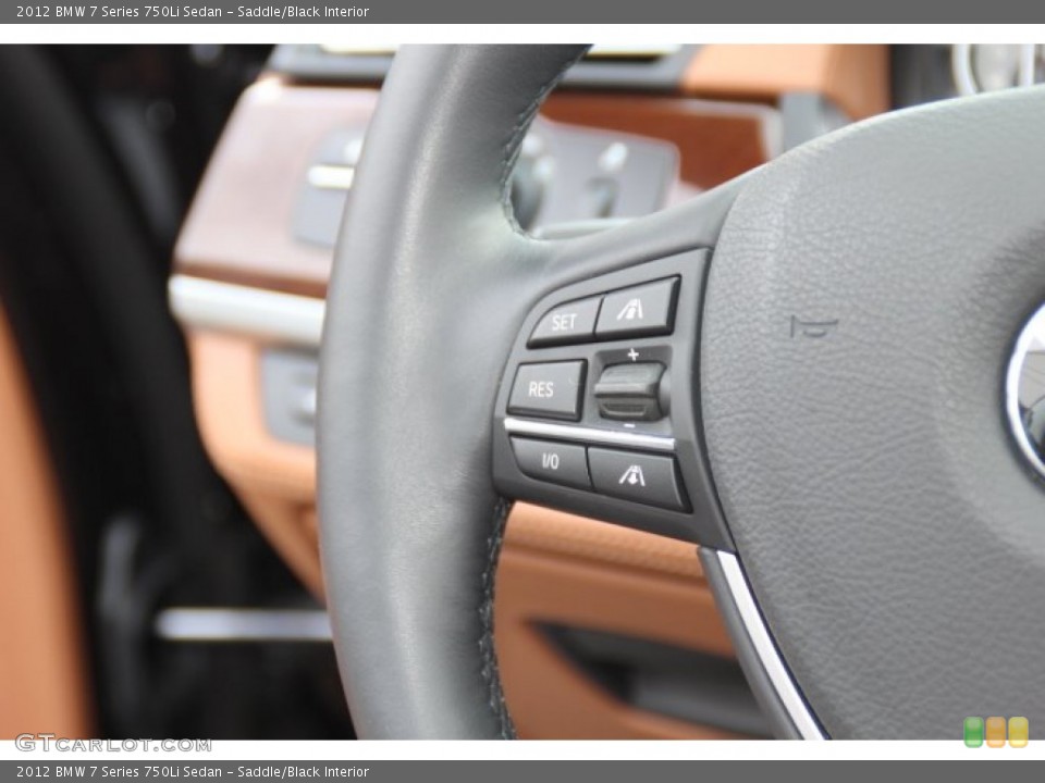Saddle/Black Interior Controls for the 2012 BMW 7 Series 750Li Sedan #83351256