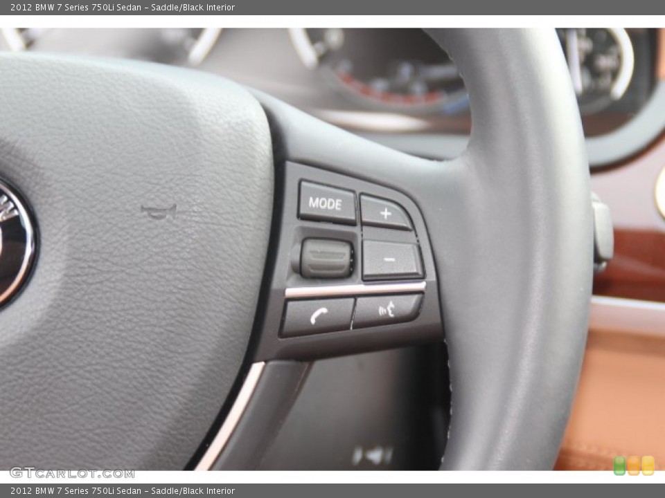 Saddle/Black Interior Controls for the 2012 BMW 7 Series 750Li Sedan #83351275