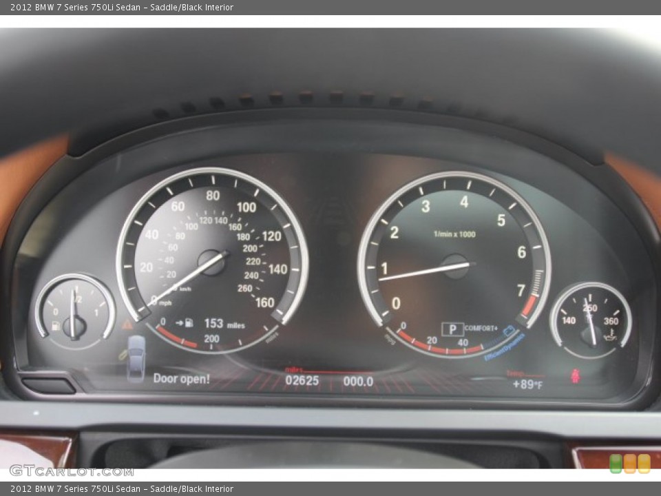 Saddle/Black Interior Gauges for the 2012 BMW 7 Series 750Li Sedan #83351296