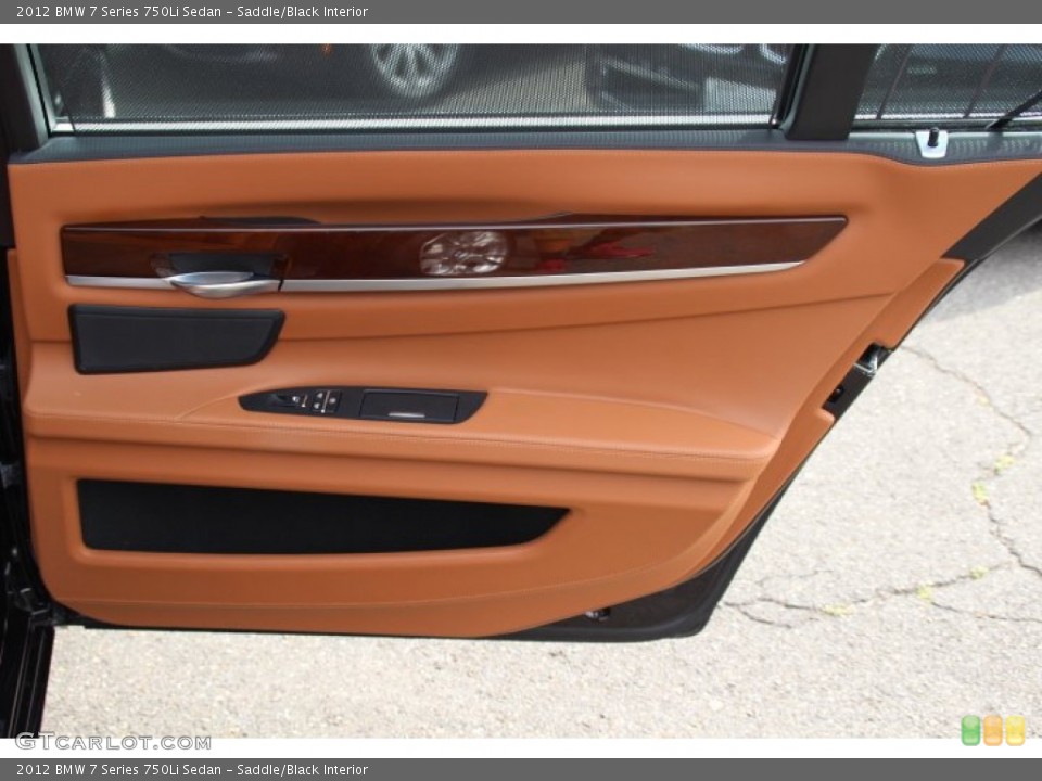 Saddle/Black Interior Door Panel for the 2012 BMW 7 Series 750Li Sedan #83351368