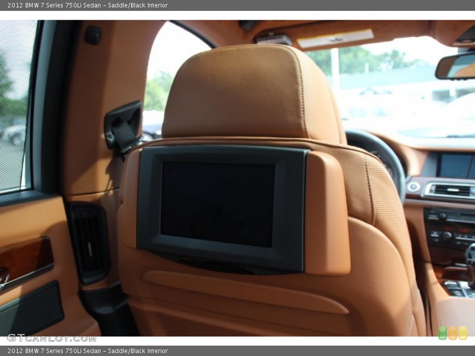 Saddle/Black Interior Entertainment System for the 2012 BMW 7 Series 750Li Sedan #83351413