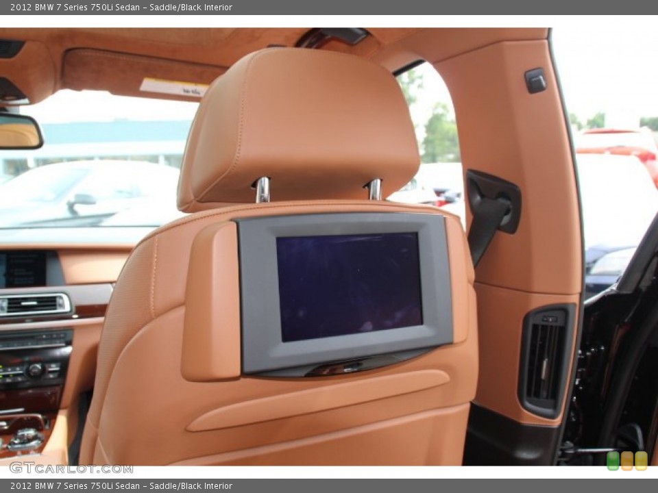 Saddle/Black Interior Entertainment System for the 2012 BMW 7 Series 750Li Sedan #83351431