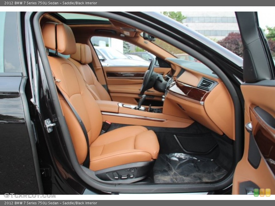 Saddle/Black Interior Front Seat for the 2012 BMW 7 Series 750Li Sedan #83351490