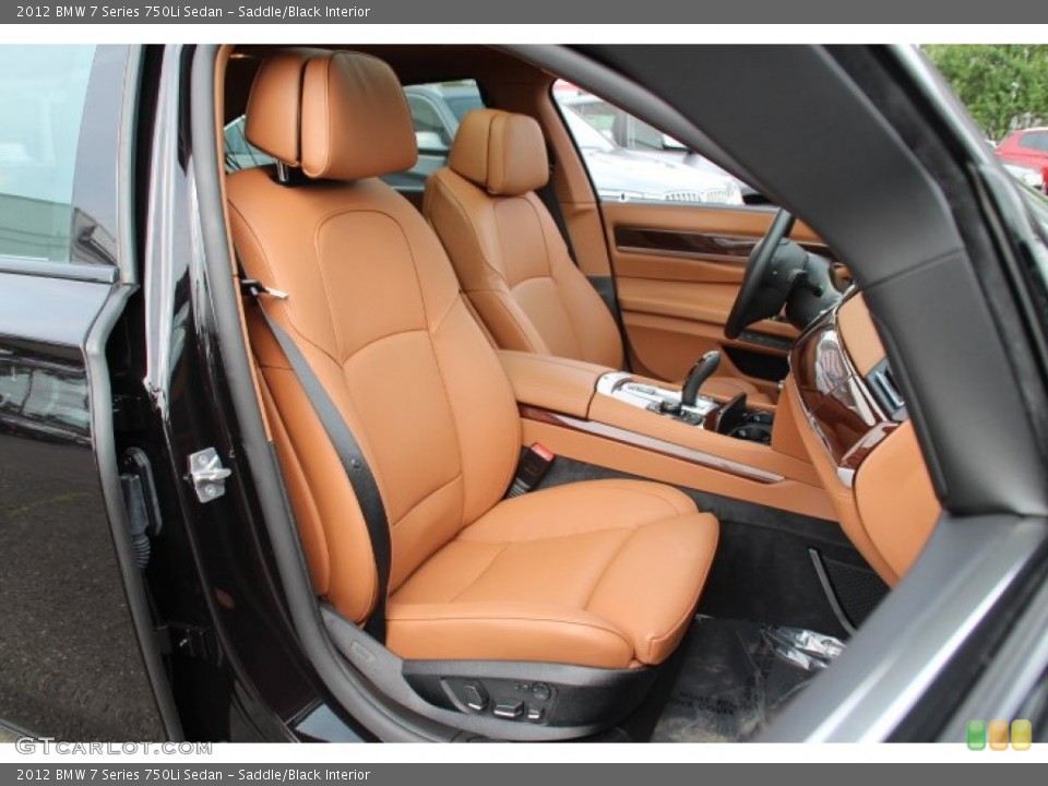 Saddle/Black Interior Front Seat for the 2012 BMW 7 Series 750Li Sedan #83351509