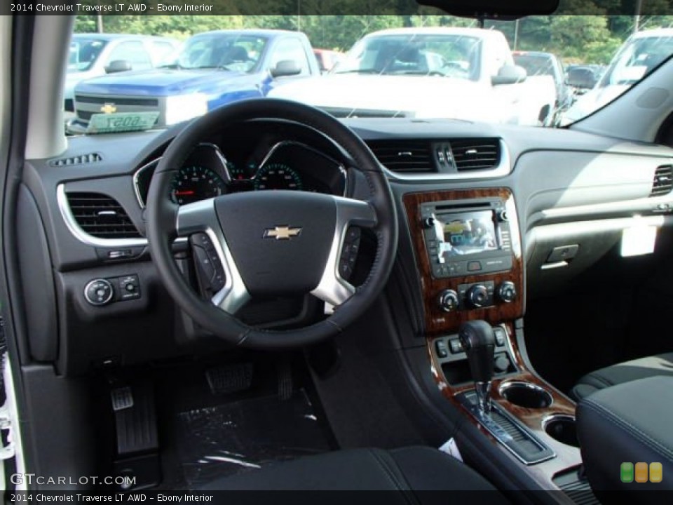 Ebony Interior Dashboard for the 2014 Chevrolet Traverse LT AWD #83351517