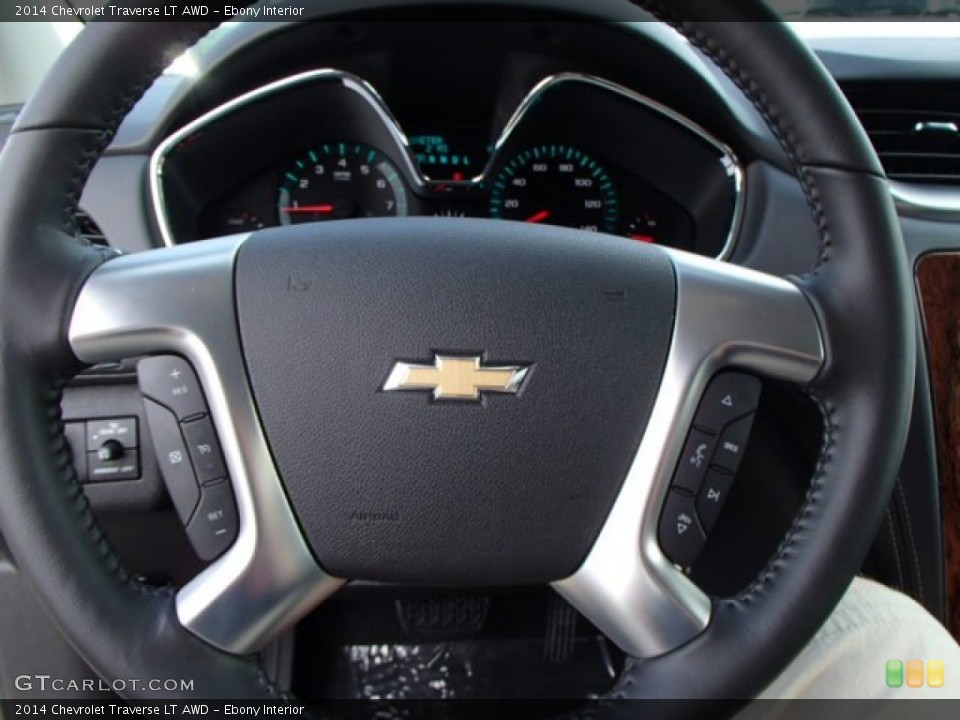 Ebony Interior Steering Wheel for the 2014 Chevrolet Traverse LT AWD #83351578