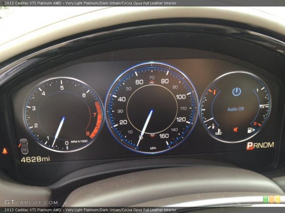 Very Light Platinum/Dark Urban/Cocoa Opus Full Leather Interior Gauges for the 2013 Cadillac XTS Platinum AWD #83351886