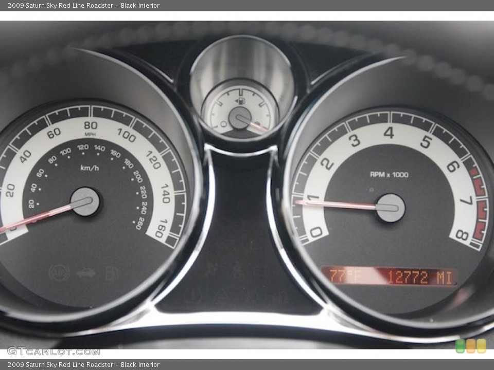 Black Interior Gauges for the 2009 Saturn Sky Red Line Roadster #83354985