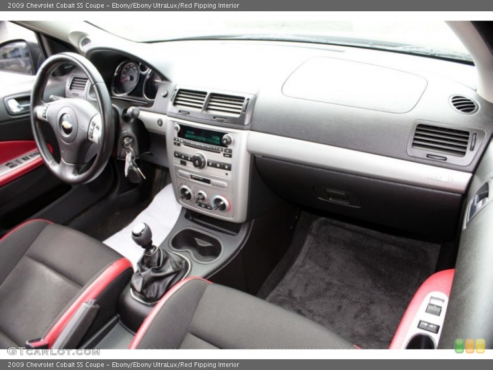 Ebony/Ebony UltraLux/Red Pipping Interior Dashboard for the 2009 Chevrolet Cobalt SS Coupe #83356189