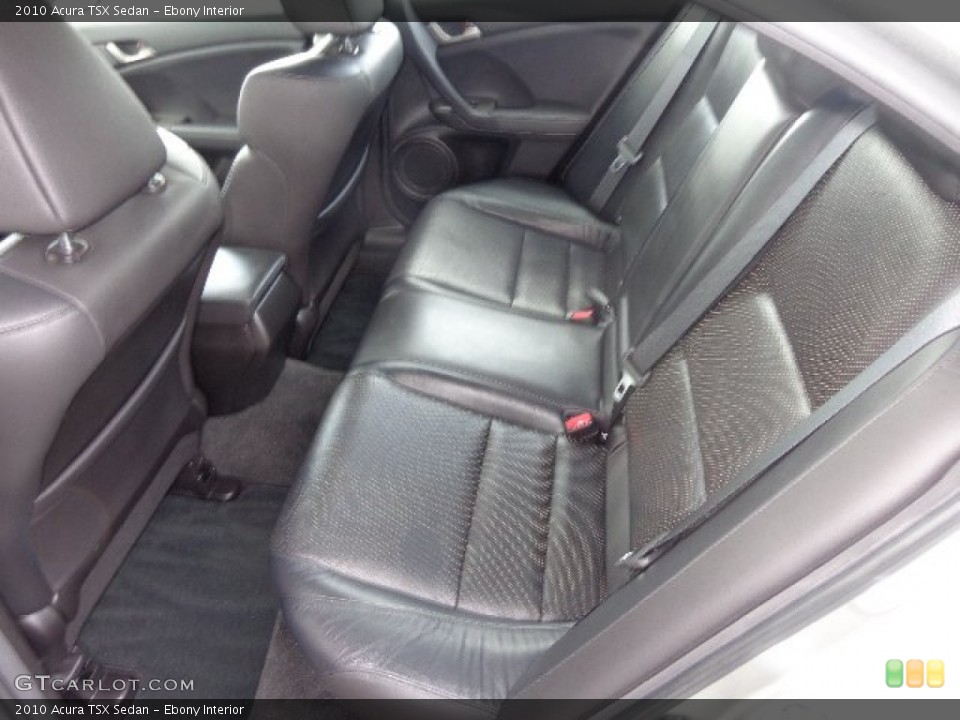Ebony Interior Rear Seat for the 2010 Acura TSX Sedan #83357005