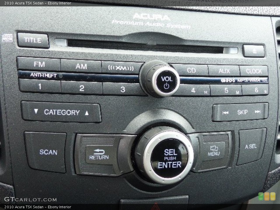 Ebony Interior Controls for the 2010 Acura TSX Sedan #83357122
