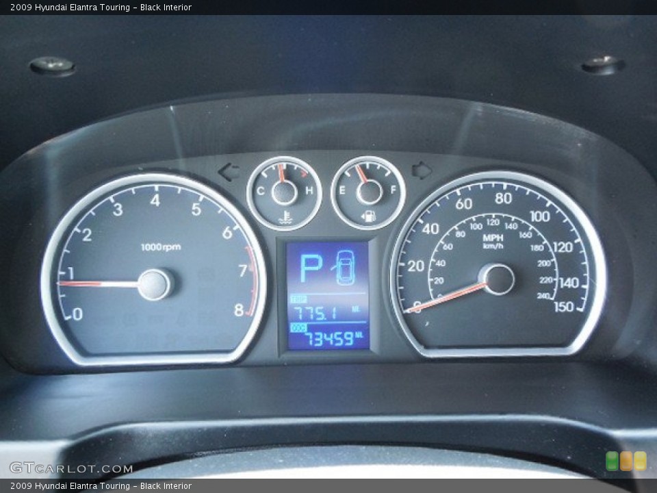 Black Interior Gauges for the 2009 Hyundai Elantra Touring #83362222