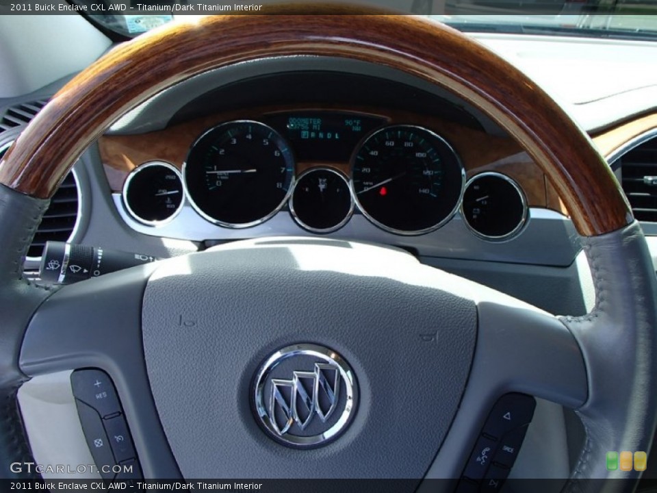 Titanium/Dark Titanium Interior Steering Wheel for the 2011 Buick Enclave CXL AWD #83365237