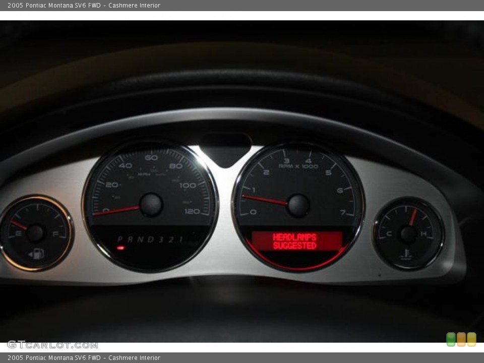Cashmere Interior Gauges for the 2005 Pontiac Montana SV6 FWD #83372218