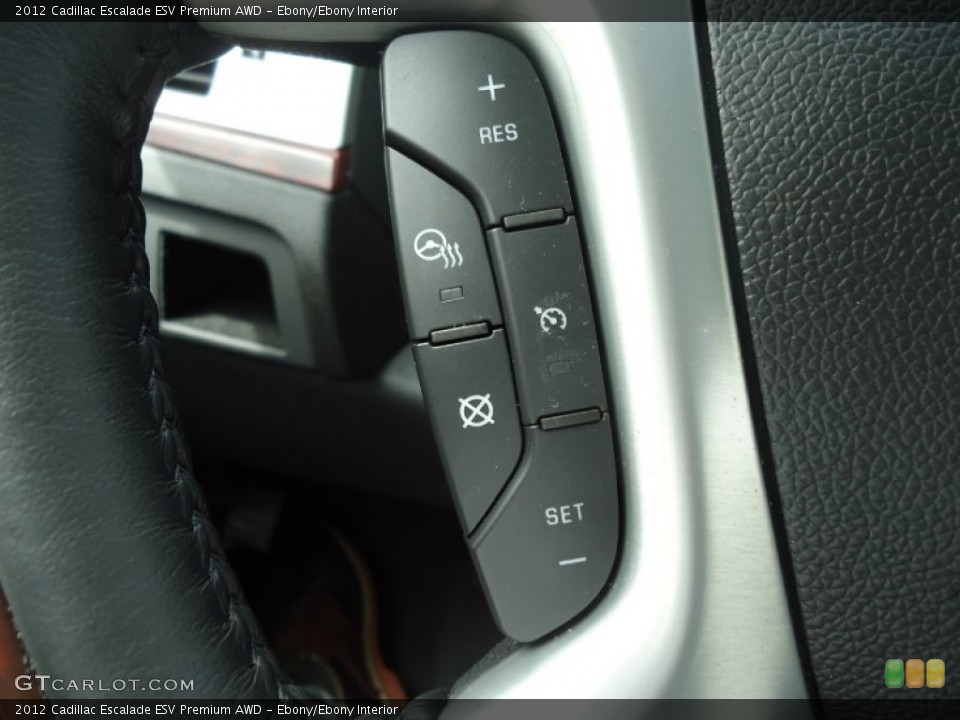 Ebony/Ebony Interior Controls for the 2012 Cadillac Escalade ESV Premium AWD #83373634