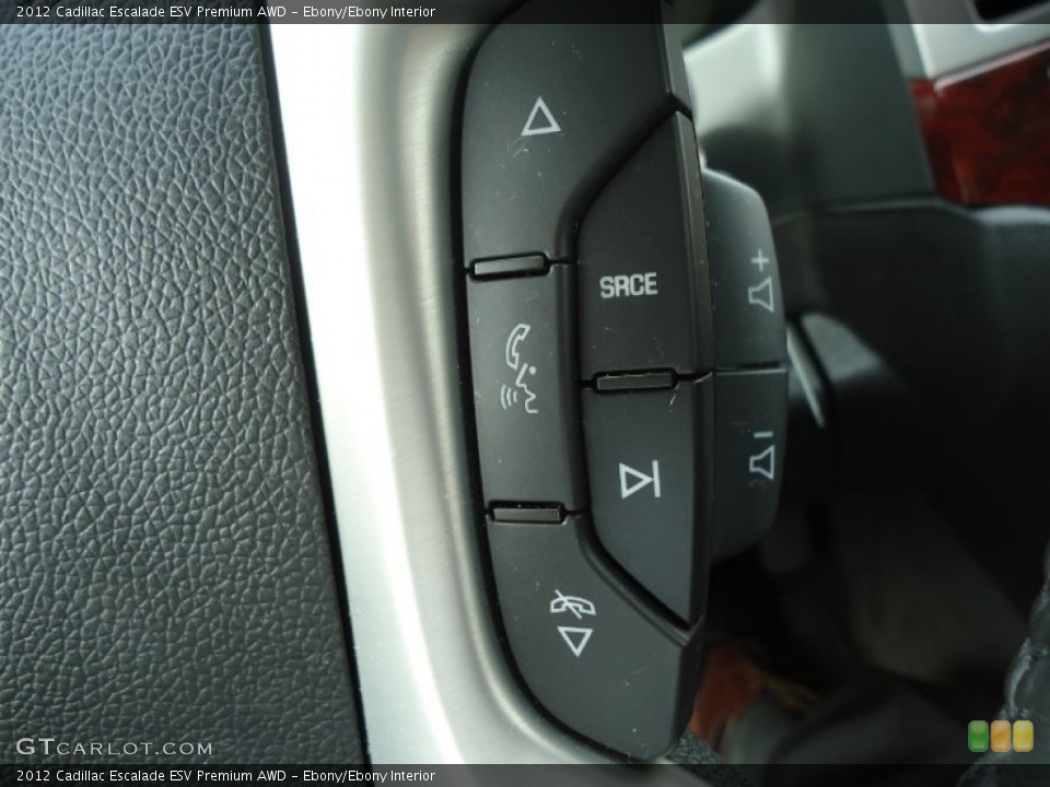 Ebony/Ebony Interior Controls for the 2012 Cadillac Escalade ESV Premium AWD #83373649