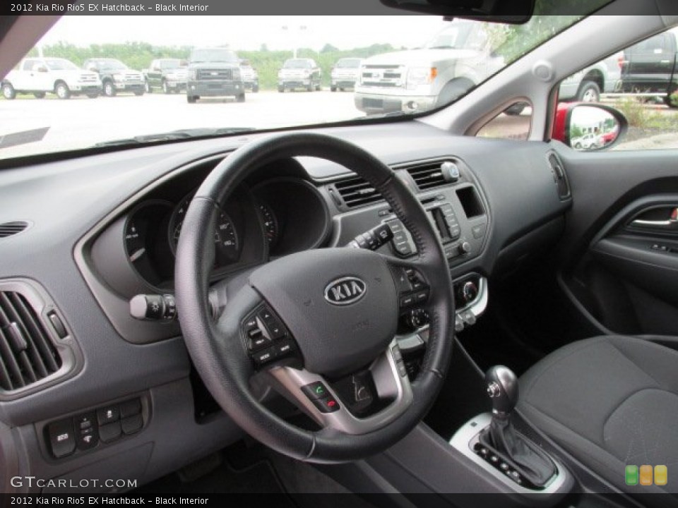 Black Interior Steering Wheel for the 2012 Kia Rio Rio5 EX Hatchback #83376424