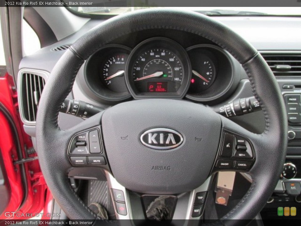 Black Interior Steering Wheel for the 2012 Kia Rio Rio5 EX Hatchback #83376457