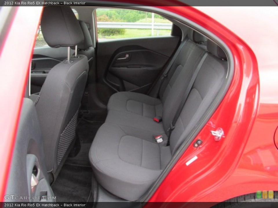 Black Interior Rear Seat for the 2012 Kia Rio Rio5 EX Hatchback #83376475