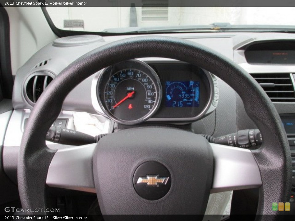 Silver/Silver Interior Steering Wheel for the 2013 Chevrolet Spark LS #83376619