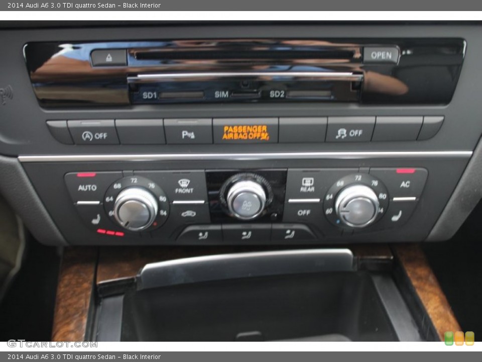 Black Interior Controls for the 2014 Audi A6 3.0 TDI quattro Sedan #83379208