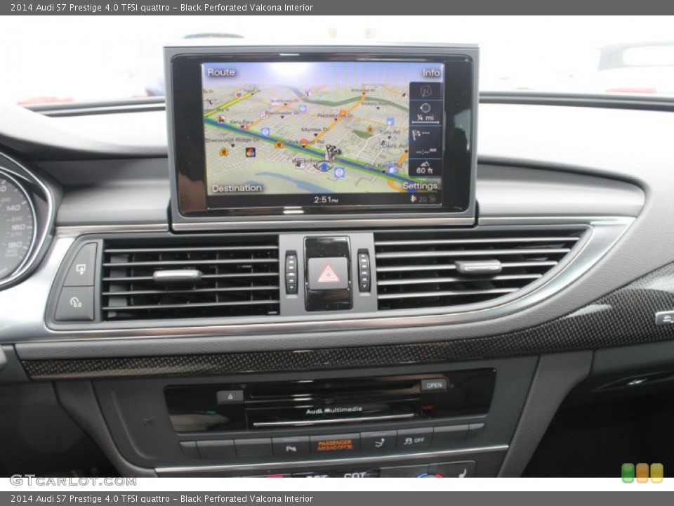 Black Perforated Valcona Interior Navigation for the 2014 Audi S7 Prestige 4.0 TFSI quattro #83380849